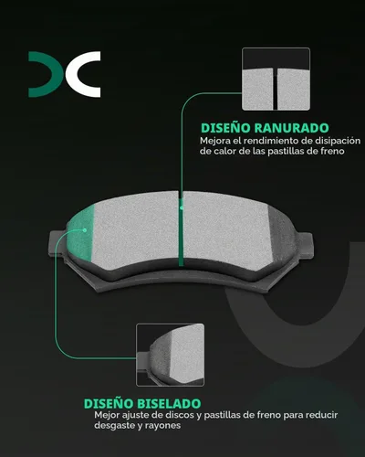 Vista 2 de SCITOO - Juego de pastillas de freno de cerámica