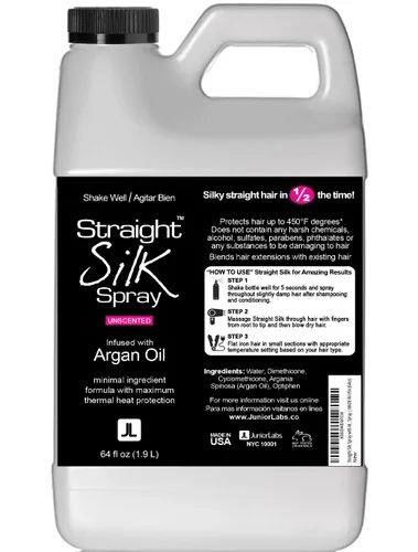 Vista 9 de Spray de Seda Lisa con Aceite de Argán Marroquí Protector Térmico Alisador de Cabello & Desenredante Sin Alcohol Protector Térmico hasta 450°F