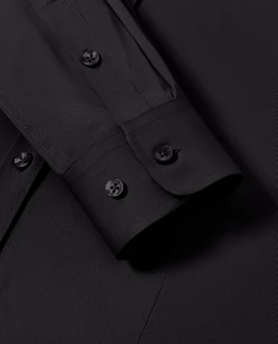 Vista 6 de siliteelon Camisas con botones para mujer: camisa de vestir de manga larga sin arrugas, ajuste clásico, con cuello, color sólido, formal