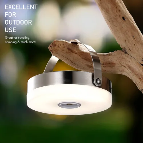 Vista 6 de O'Bright Thurlow - Lámpara LED portátil para exteriores e interiores, batería recargable integrada, resistente al agua IP44, luz de viaje, linterna