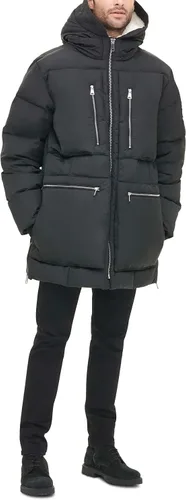 Vista 2 de Tommy Hilfiger Men's Heavyweight Quilted Sherpa Hooded Parka