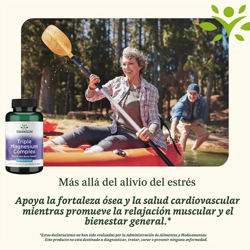 Vista 5 de Swanson Complejo Triple Magnesio, 100 cápsulas, 400 mg cada uno