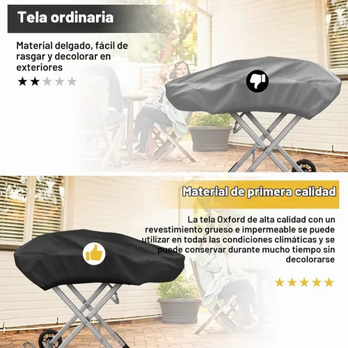 Vista 5 de Cubierta para parrilla Weber Traveler 9010001, resistente al agua, tela Oxford resistente a la intemperie