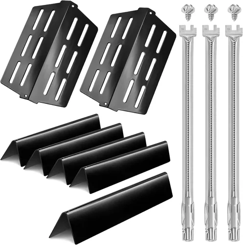 Vista 9 de GasSaf Barras aromatizantes de parrilla 17.5, deflector de calor para Weber Genesis Parts 310, barra de sabor para Weber Genesis 300 310 320 330