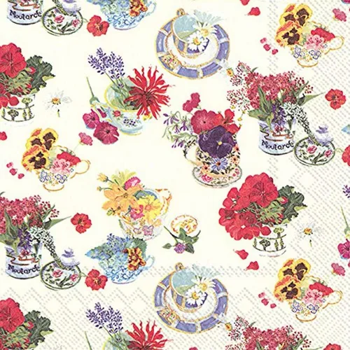 Vista 6 de Celebrate the Home - Servilletas florales de papel de 3 capas, flores, 20
