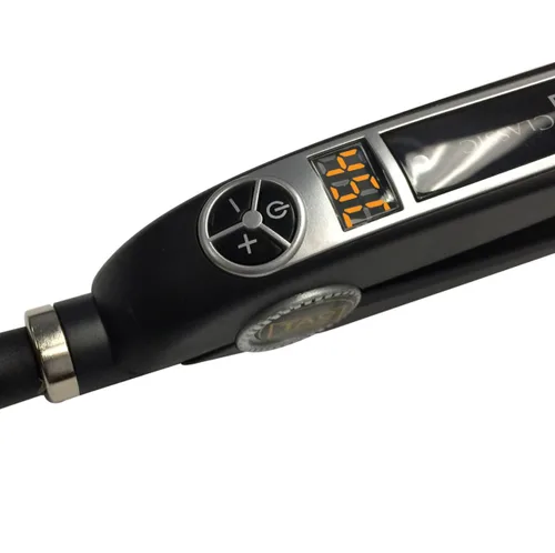 Vista 4 de TAO Pro - Plancha de pelo con placa de nano titanio - Plancha de peinado con controles digitales - Doble voltaje - Generador de iones integrado