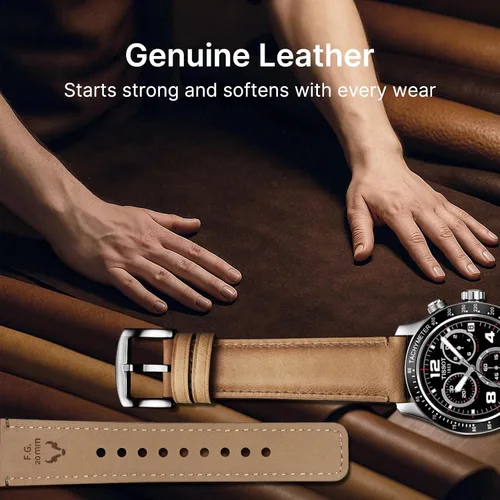 Vista 82 de Fullmosa Correa de reloj de liberación rápida de 0.866 in, 0.787 in y 0.709 in, bandas de cuero bruñido para Samsung Galaxy Watch/Garmin Watch