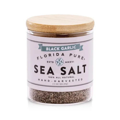 Vista 8 de FLORIDA PURE Sal marina de ajo negro – 80+ sal marina mineral, natural, sin refinar, no yodada – para hornear, cocinar, condimentar y mejorar