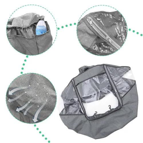 Vista 7 de Tiiyee - Funda de lluvia para cochecito, protector universal de viaje para bebé Waterproof Windproof Protection Breathable Protect from Dust with