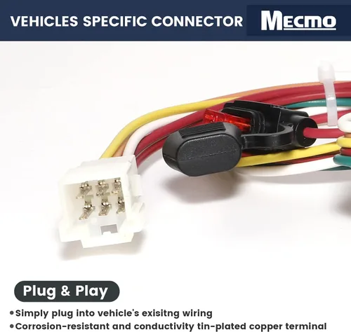 Vista 4 de MECMO Arnés de cableado de remolque de 4 pines para Subaru Forester 1998-2008, Outback 2000-2009, Tribeca 2008-2014, B9 Tribeca 2006-2007, Subaru