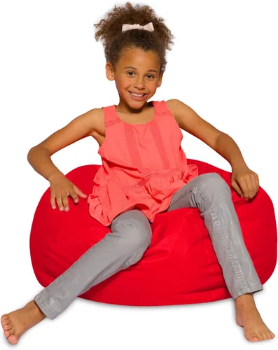 Vista 74 de Posh Creations - Sillón puff para niños, adolescentes y adultos, incluye funda extraíble y lavable a máquina, tamaño mediano de 27 pulgadas, lona
