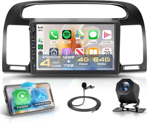 Vista 12 de Radio para Toyota Camry 2000 2001 2002 2003 2004 2005 2006 4 Núcleo 4G+64G Android 15 Estéreo de Coche con Carplay Inalámbrico Android Auto