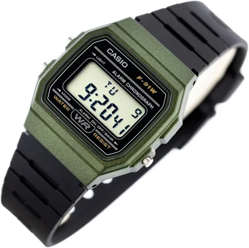 Vista 21 de Casio Serie F91W Reloj digital Resistente al agua Luz LED Cronómetro 1/100 SEC Mantenimiento de tiempo regular
