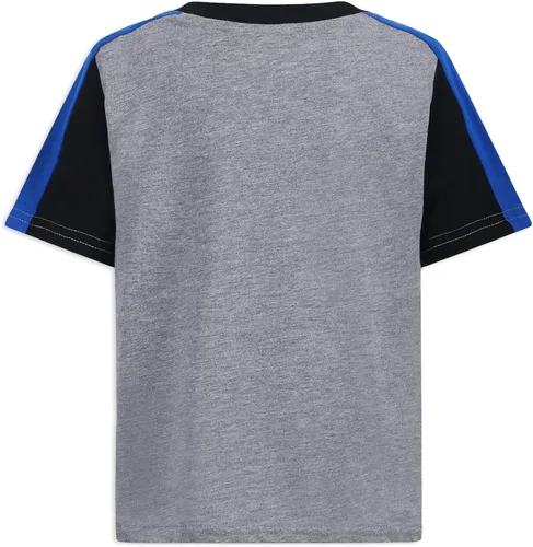 Vista 7 de Marvel Spider-Man - Paquete de 3 camisetas de manga corta para niños pequeños y grandes Azul/Negro/Gris-rayas
