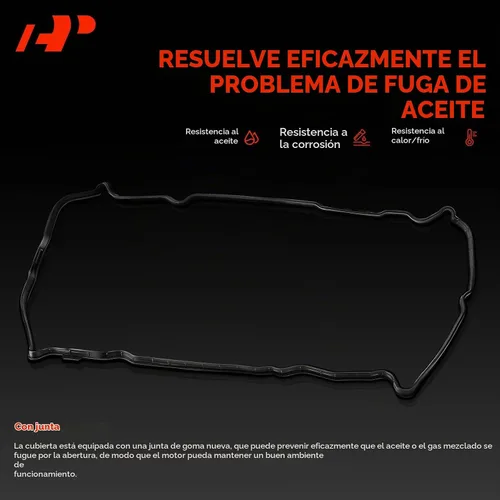 Vista 3 de A-Premium Cubierta de válvula de motor, compatible con Honda Civic 2012-2013, Accord 2008-2012, CR-V 2010-2014, Crosstour 2012-2015, L4 2.4L DOHC