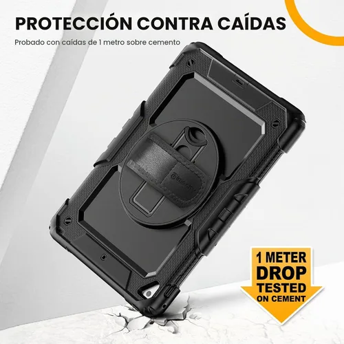 Vista 3 de Timecity - Funda para iPad de 6ª y 5ª generación, 9,7 pulgadas, 2018/2017, con soporte giratorio, silicona, carcasa protectora de PC de repuesto