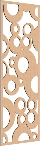 Vista 63 de 9 3/8"W x 24 3/8"H x 1/4"T Farwell Decorativos Paneles de Pared de Madera Calado, Hickory