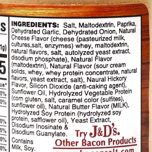Vista 2 de J&D Foods Sal de tocino Cheddar 2.5 Oz