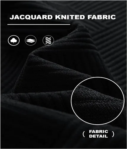Vista 3 de Chaqueta casual de jacquard para hombre, con bloques de color, ligera, con bolsillos