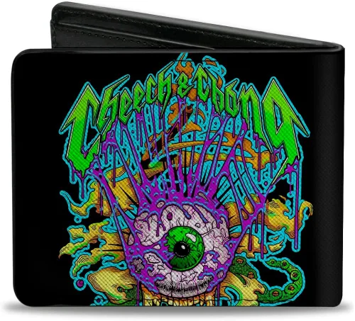 Vista 2 de Cartera de piel sintética con diseño de Cheech y Chong Earache My Eye Trip multicolor