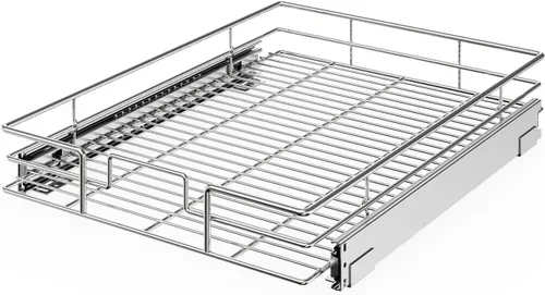 Vista 17 de ROOMTEC Organizador de gabinete extraíble (5.5 pulgadas de ancho x 21.5 pulgadas de profundidad), 2 niveles de almacenamiento extraíble para cajón