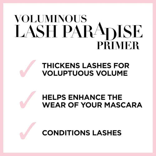 Vista 6 de L'Oreal Paris Cosmetics Voluminous Lash Paradise - Base de imprimación de rímel, blanco suave, 0.27 onzas líquidas, el embalaje puede variar