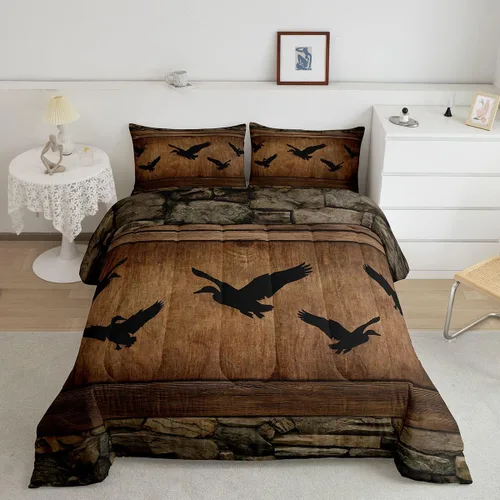 Vista 38 de Manfei Juego de edredón de vaquero occidental tamaño individual, juego de ropa de cama con estampado de calavera de toro, caballo y flecha, 2 piezas