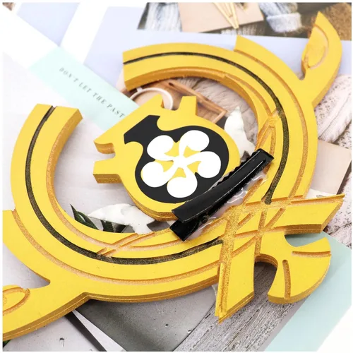 Vista 4 de DAZCOS Yae Miko - Juego de pinzas para el cabello, accesorios de disfraz de anime para Halloween (amarillo-G)