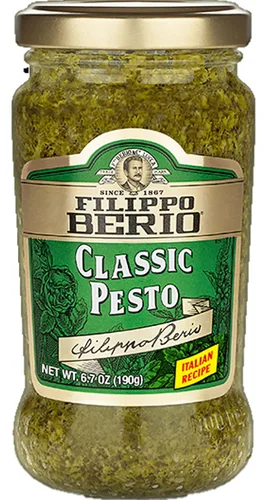 Vista 11 de Filippo Berio Pesto, albahaca vegana a base de plantas, tarro de vidrio de 6.7 onzas, vegetariano, sin lácteos, sin gluten