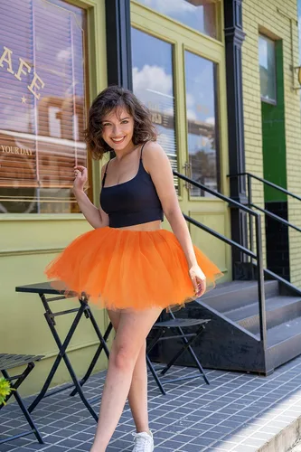 Vista 29 de Simplicity - Falda tipo tutú clásica de 5 capas para mujer