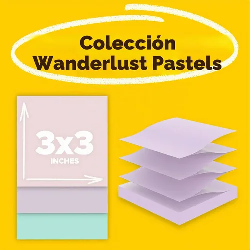 Vista 2 de Post-it Notas súper adhesivas 100% recicladas, 4 x 6 pulgadas, oasis, 8
