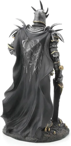 Vista 7 de Veronese Design Litch King blindado de 10" con gran espada escultura de resina acabado pintado a mano