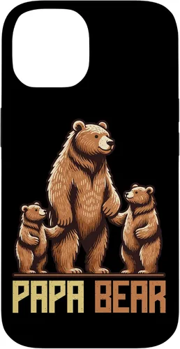 Vista 4 de Papa Bear Lover Father Dad Parent Father's Day Sunglasses Case for iPhone 16