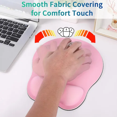 Vista 4 de TIDALSOIL Alfombrilla de mouse ergonómica con soporte de muñeca con base de poliuretano antideslizante, alfombrilla de mouse de espuma viscoelástica