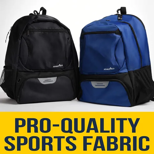 Vista 9 de Athletico Mochila de tenis Premier – Bolsa de tenis con capacidad para 2 raquetas en compartimento acolchado Compartimento ventilado separado