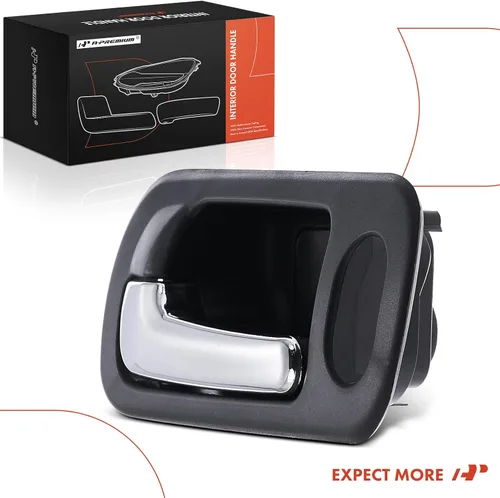 Vista 8 de A-Premium Manija de puerta interior delantera izquierda del lado del conductor con orificio de bloqueo compatible con Honda Civic 2002 2003 2004