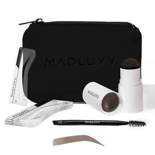 Vista 12 de MADLUVV Kit de Sello para Cejas con Plantillas de Cejas – Fácil Moldeador de Cejas para Cejas de Aspecto Natural – Popular Kit de Plantillas de 0.5