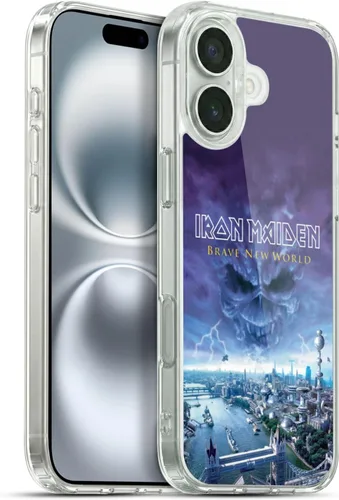 Vista 132 de Head Case Designs Funda de gel suave con licencia oficial de Iron Maiden Brave New World, compatible con Apple iPhone 7 Plus/iPhone 8 Plus Nuevo