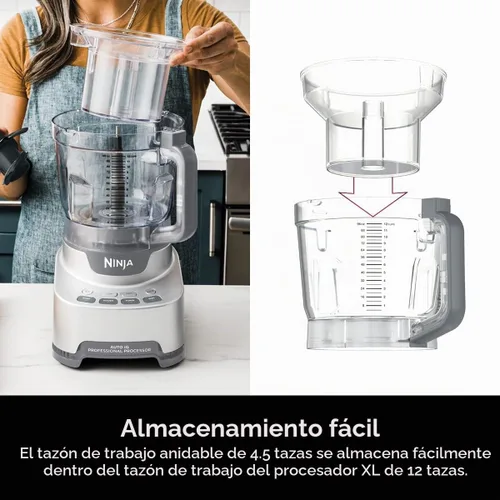 Vista 3 de Ninja Kit de cuenco de trabajo de anidación de 4.5 tazas, compatible