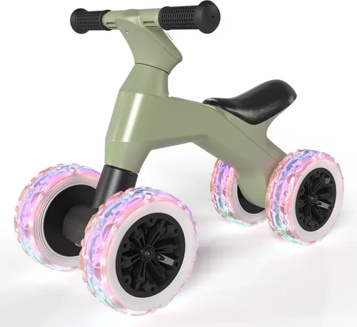 Vista 8 de Bicicleta de equilibrio para niños pequeños - Ruedas antiruido, sin pedal, anti-punta (gris)