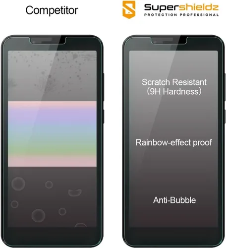 Vista 2 de Supershieldz Protector de pantalla de vidrio templado diseñado para Schok Volt SV55, antiarañazos, sin burbujas