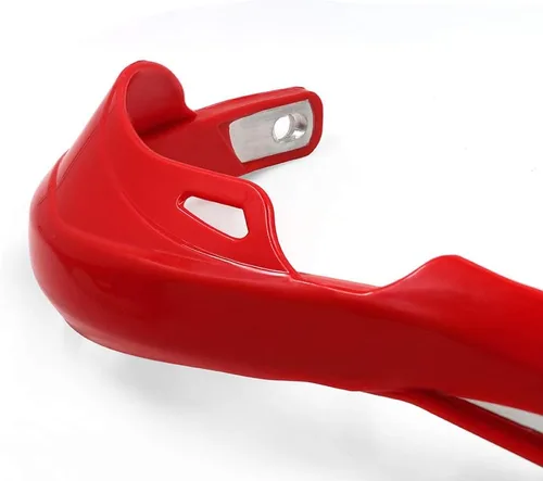 Vista 4 de Paramanos universales para motocicletas, protectores de manillar, guardamanos con cepillo, protector de manijas, parabrisas, protector contra Rojo