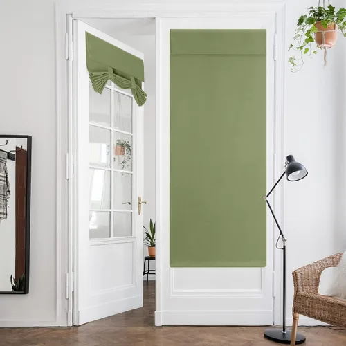 Vista 78 de HOMEIDEAS Cortinas Opacas para Aula para Puerta Principal, Cubierta de Ventana de Puerta de Aula, Persianas de Privacidad con Aislamiento Térmico