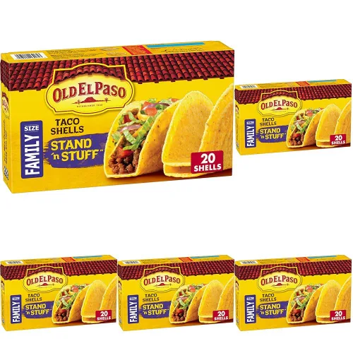 Vista 9 de Old El Paso Stand 'N Stuff Taco Shells, sin gluten, tamaño familiar, 20