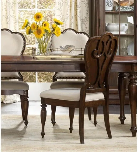 Vista 4 de Hooker Furniture Leesburg - Silla auxiliar de comedor en caoba (juego de 2)