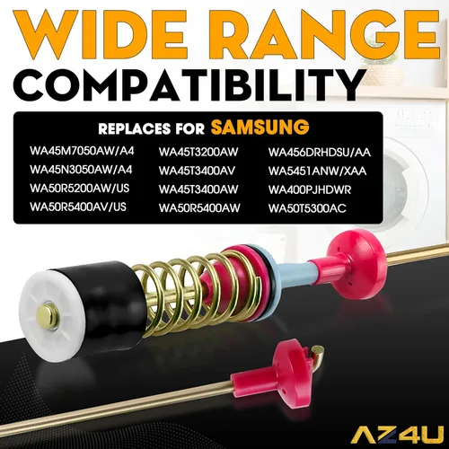 Vista 4 de Amortiguador de varilla de suspensión de 4 arandelas reemplaza para Samsung WA45M7050AW/A4 WA5451ANW/XAA WA45N3050AW/A4 WA45T3200AW WA45T3400AV