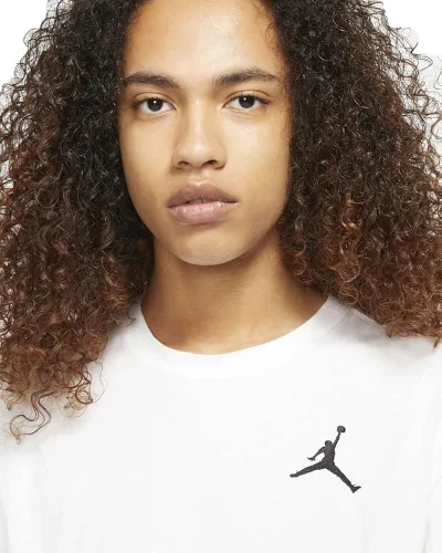 Vista 3 de Camiseta Jordan White Jumpman para hombre Blanco L
