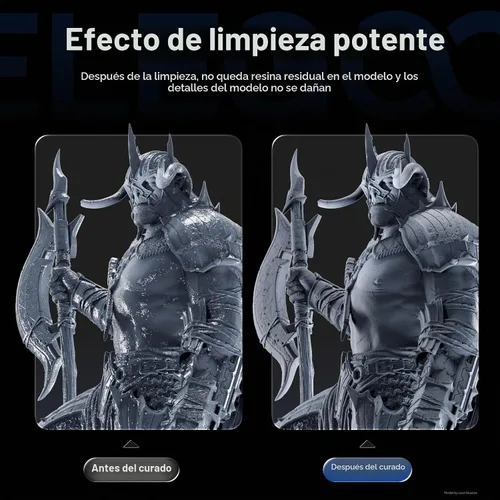 Vista 3 de ELEGOO Mercury X Bundle, máquina de lavado y curado para modelos grandes impresos en 3D con resina, compatible con impresoras Saturn, Mars MSLA