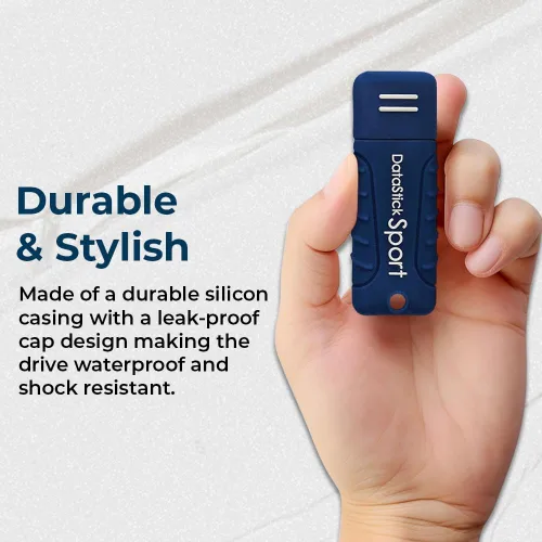 Vista 3 de Centon Electronics MP Essential USB 3.2 Gen1 DataStick - Unidad flash deportiva, 8 GB, 10 unidades flash USB, paquete de 10 unidades, azul marino