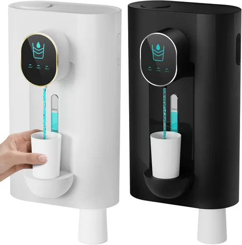 Vista 7 de Oylik Dispensador automático de enjuague bucal de 18.26 onzas, dispensador de enjuague bucal sin contacto para baño, 2 tazas magnéticas recargables